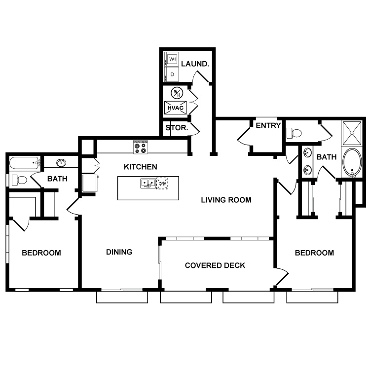 Oxford Flats Floor Plans - Plan 1