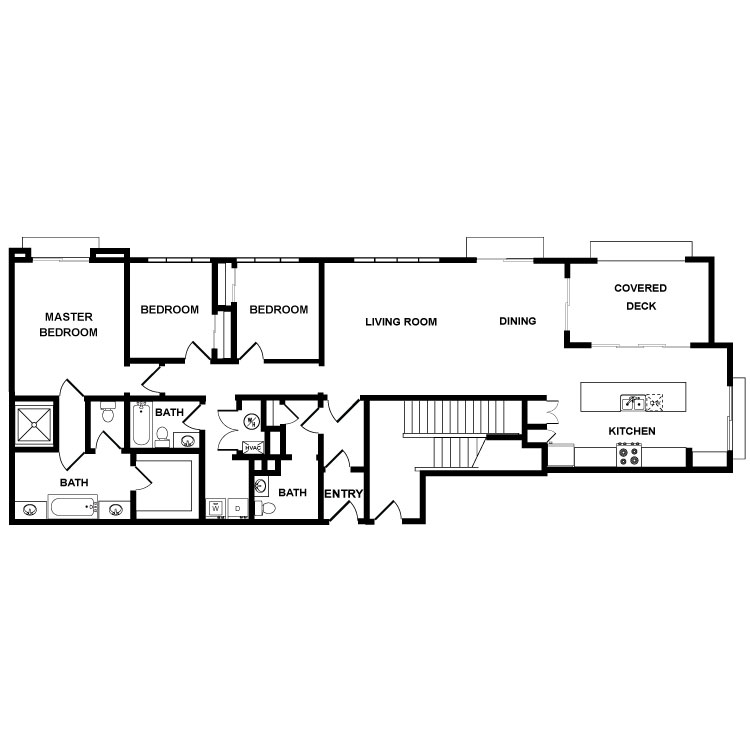 Oxford Flats Floor Plans - Plan 3